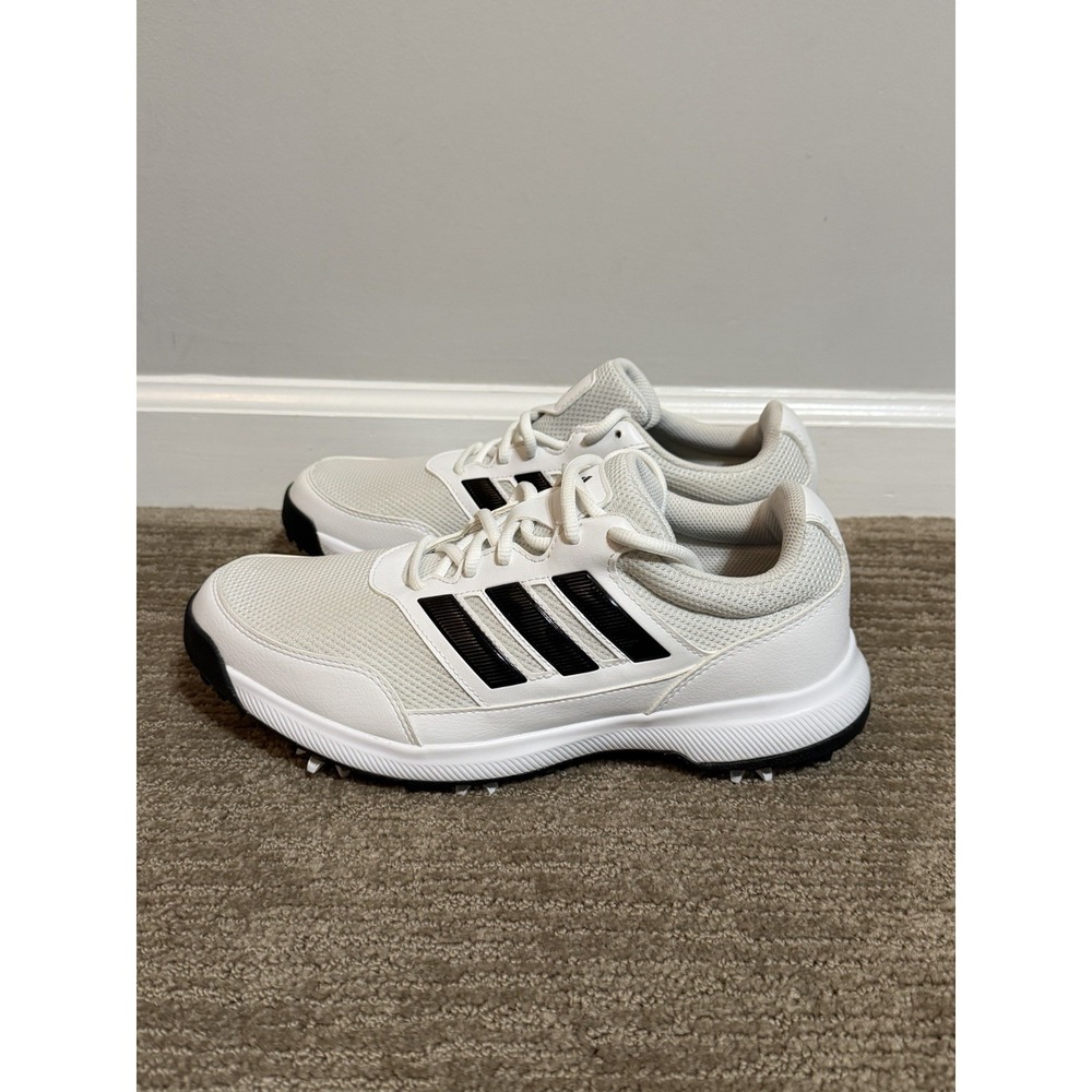 Adidas Tech Response 2.0 White Black Mens Spike Golf Shoes EE9121 Size 9 NEW‎